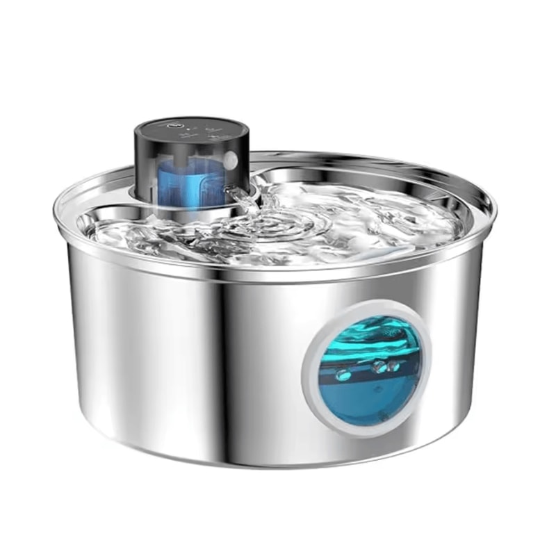 AquaSense Wireless Stainless Steel Pet Water Fountain 6