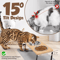 ElevaDish 15 Tilted Stainless Steel Cat Bowl Set 2