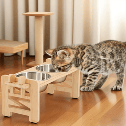 woodlift adjustable elevated pet bowl stand