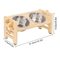 WoodLift Adjustable Elevated Pet Bowl Stand 4
