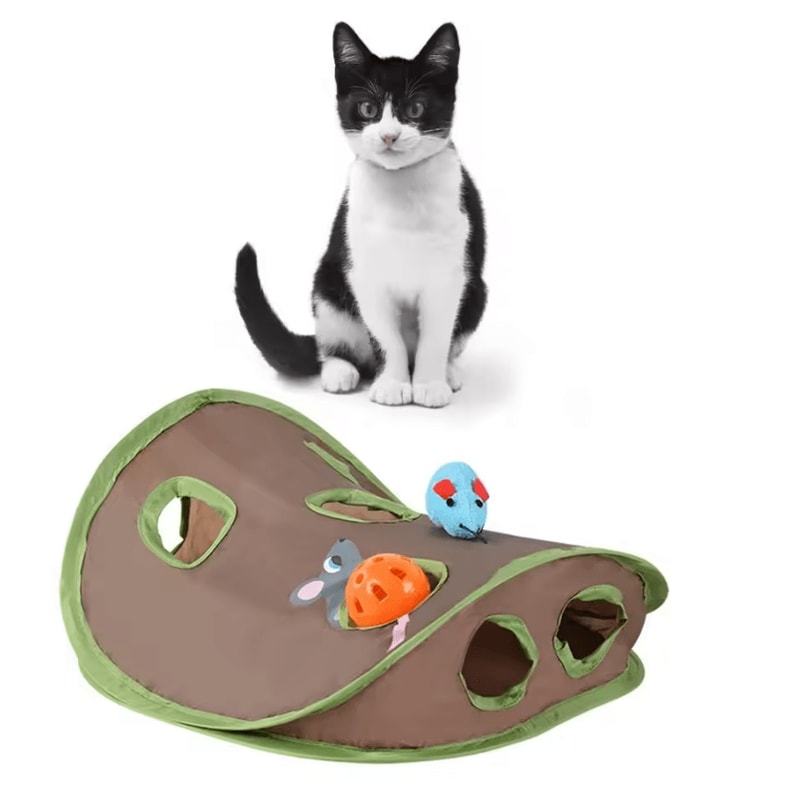 WhiskerHunt Interactive Cat Tunnel Hide Seek Toy 1