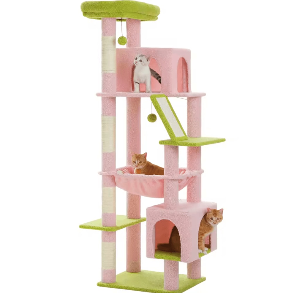 Majestic Haven Large Cat Tree Tower With Condo Beds Scratching Posts 6
