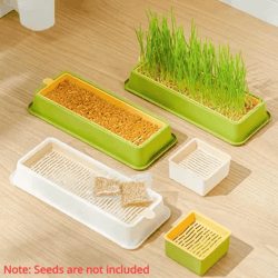 freshsprout soilless cat grass growing kit with layered germination tray