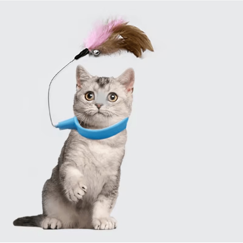 PlayLoop Feather Collar Toy For SelfEntertaining Cats Kittens 1