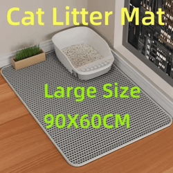 cleanstep waterproof double-layer cat litter mat for litter box areas