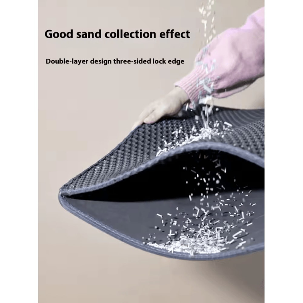 CleanStep Waterproof DoubleLayer Cat Litter Mat For Litter Box Areas 1