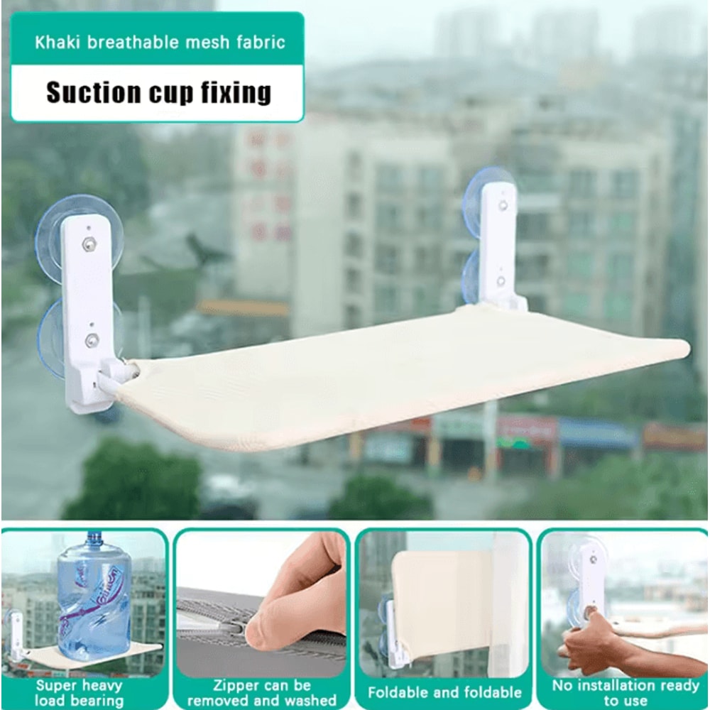 SunnyNest Foldable Cat Window Hammock With Strong Suction Cups 5