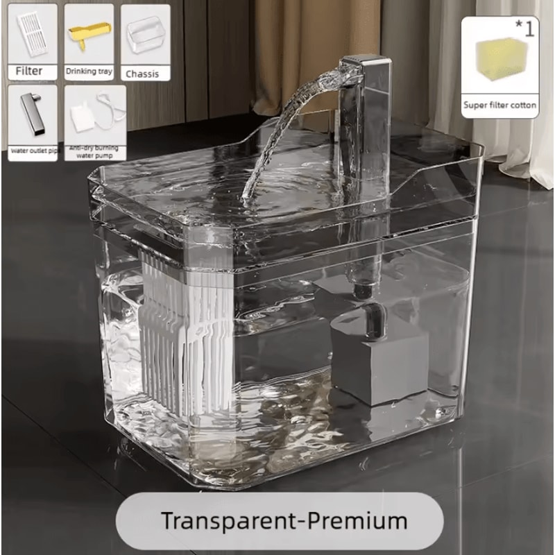 FlowPure Automatic Pet Water Fountain For Cats Small Dogs 5