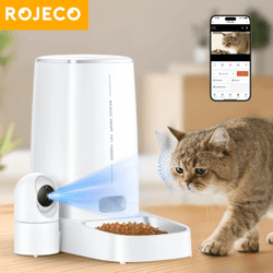 rojeco smartview 4l automatic pet feeder with 360 camera & wifi control