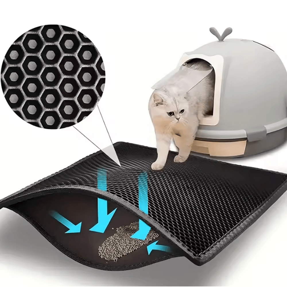 CleanNest DoubleLayer Waterproof Cat Litter Mat 1