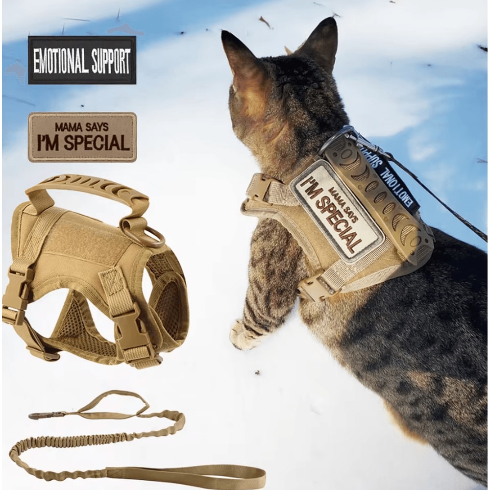 TactiPaw Tactical Cat Harness Leash Vest For Outdoor Adventures 0