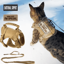 tactipaw tactical cat harness & leash vest for outdoor adventures