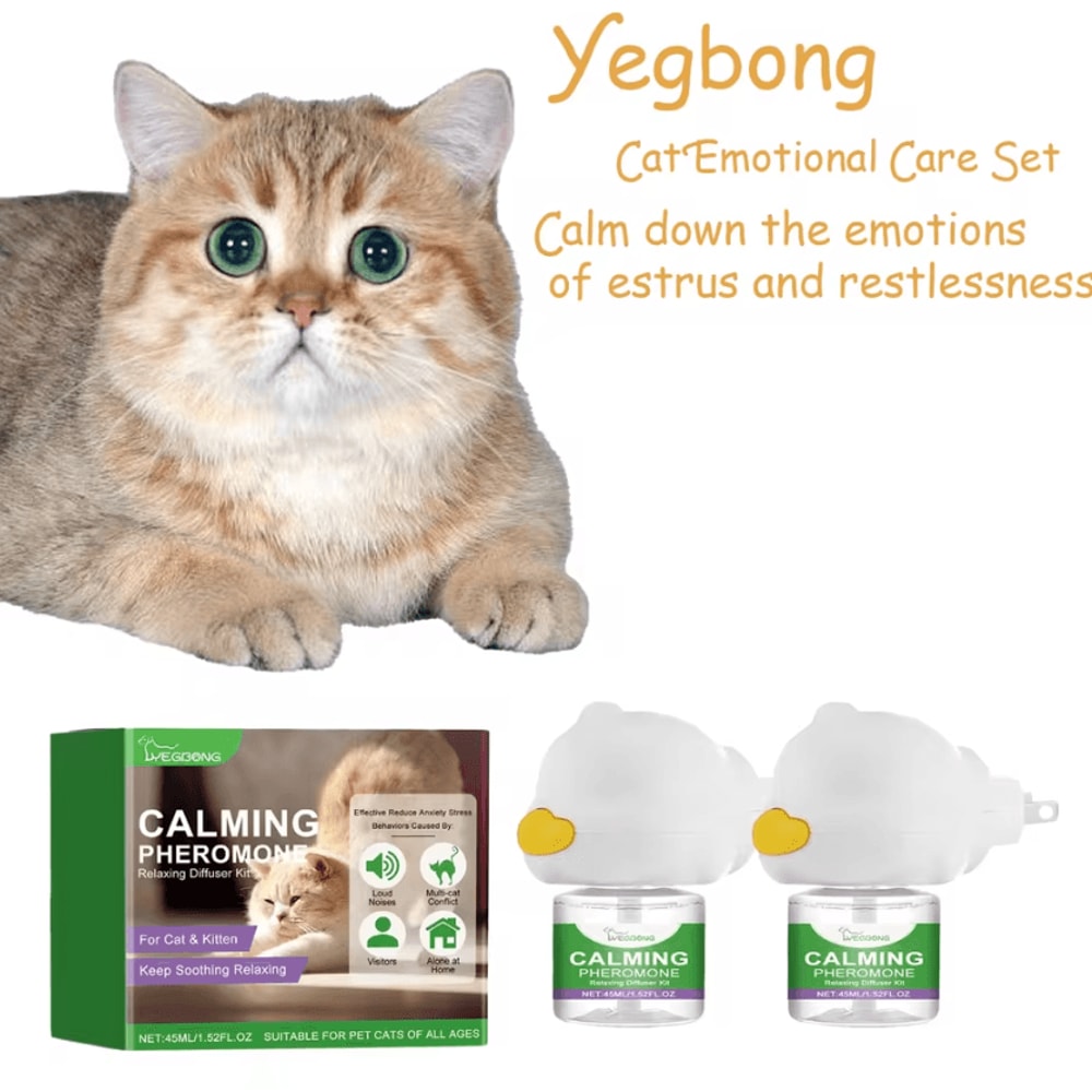CatEase Calming Diffuser For Cats Pheromone PlugIn Anxiety Relief For Indoor Cats 0