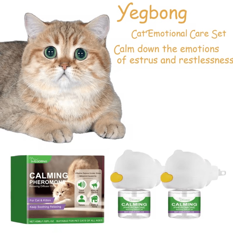 CatEase Calming Diffuser For Cats Pheromone PlugIn Anxiety Relief For Indoor Cats 0