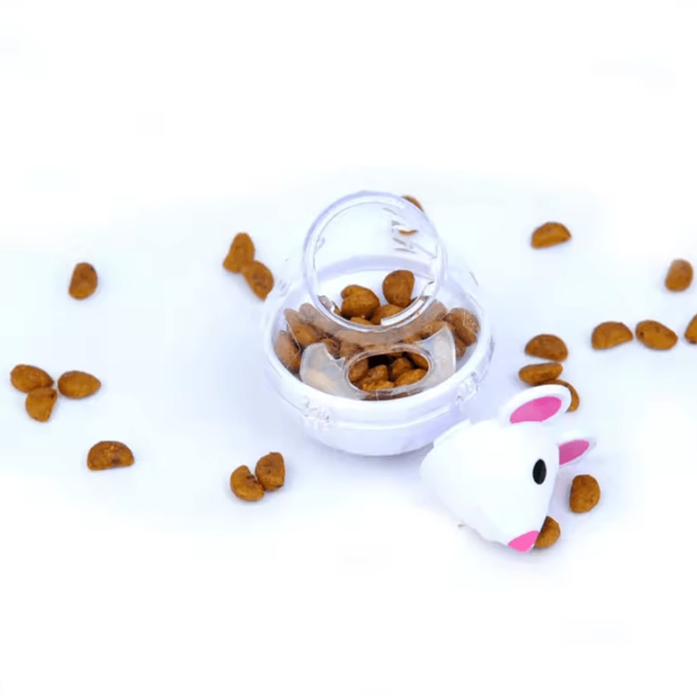 MousePop Interactive Cat Treat Ball Slow Feeder Puzzle Toy For Indoor Cats 2