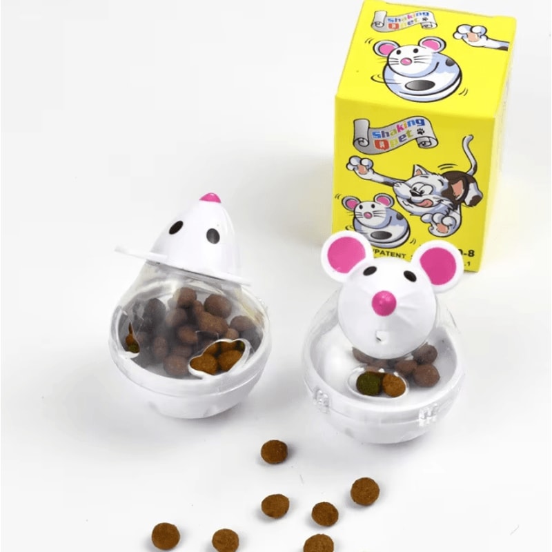 MousePop Interactive Cat Treat Ball Slow Feeder Puzzle Toy For Indoor Cats 3