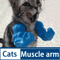 BuffPaws Funny Cat Muscle Arms Costume Hanging Pet Cosplay Accessory For Cats Small Dogs 0