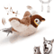 FlappySparrow Interactive Cat Toy Chirping Plush Bird With Flapping Wings 2
