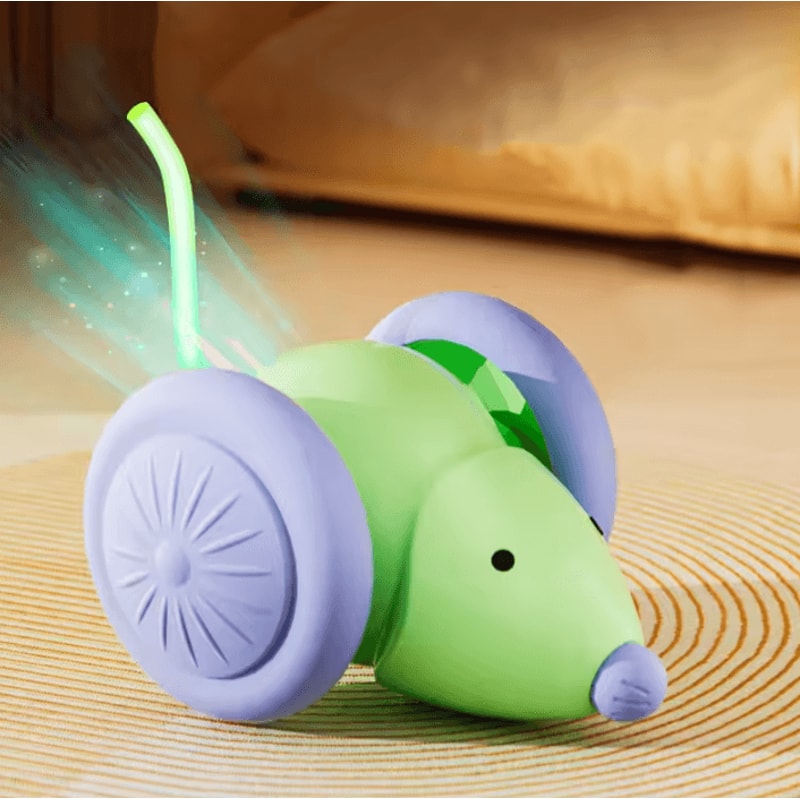 ZoomMouse Interactive Cat Toy Car Rechargeable Smart Mouse With Obstacle Avoidance 3