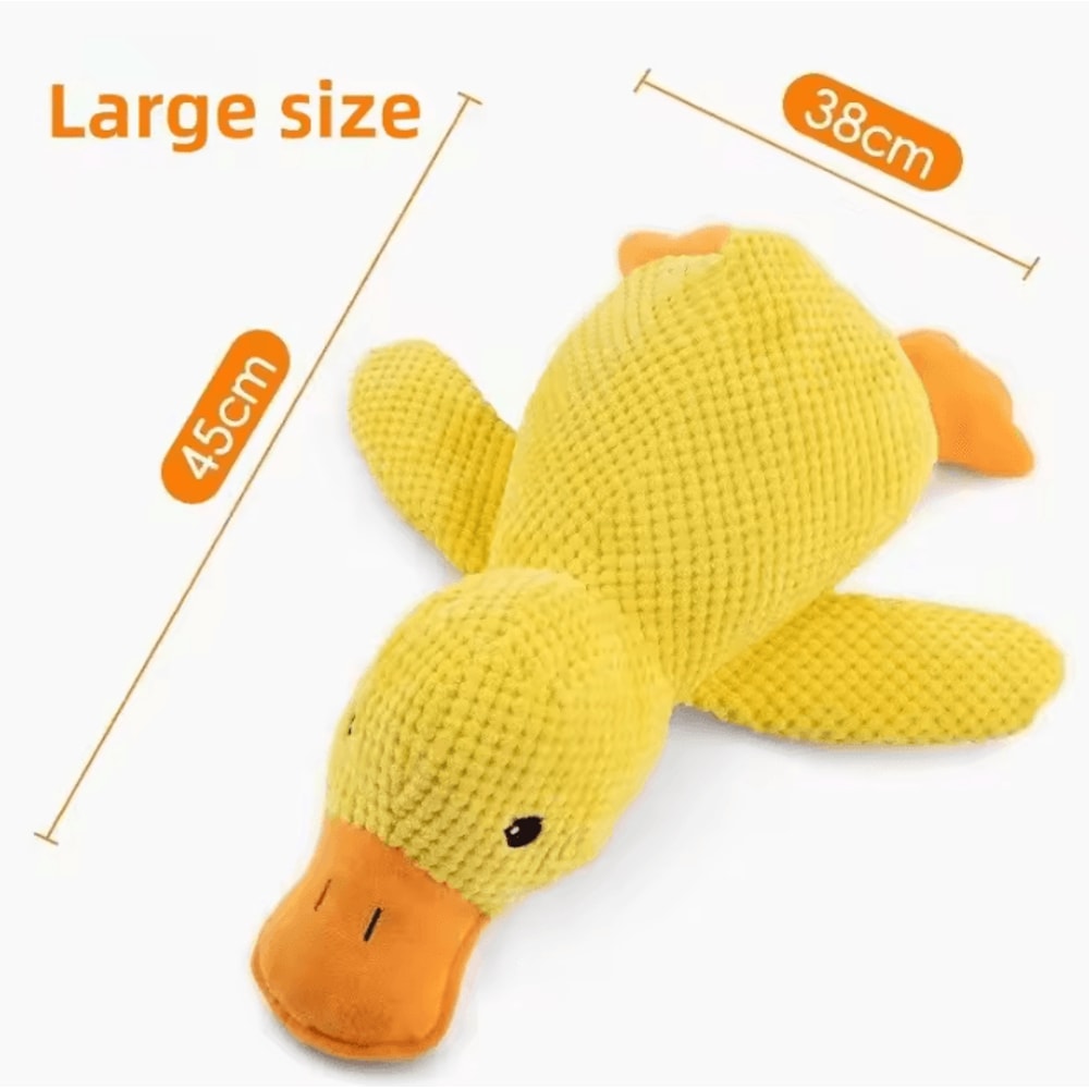 DreamDuck Calming Plush Toy Squeaky Sleep Aid Companion For Dogs Puppies 2