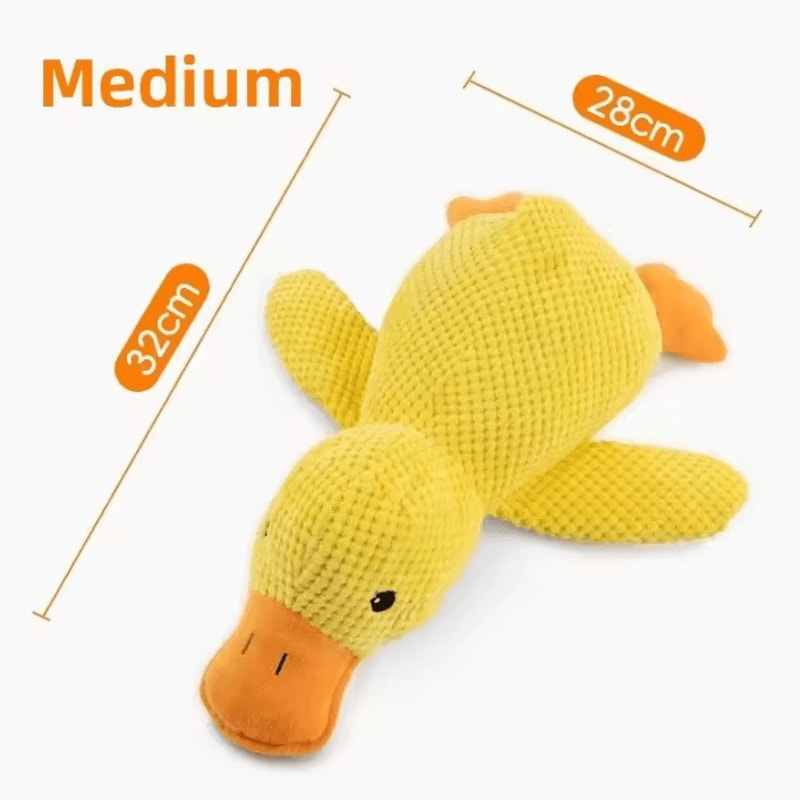 DreamDuck Calming Plush Toy Squeaky Sleep Aid Companion For Dogs Puppies 4