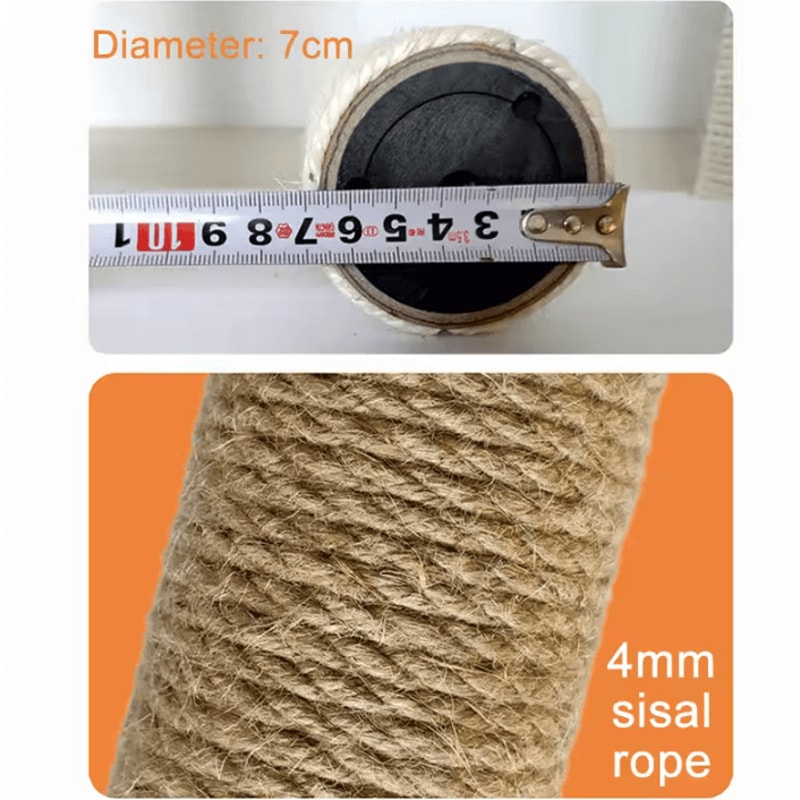 SisalPro DIY Cat Scratching Post Replacement Durable RopeWrapped Climbing Scratch Pole 3