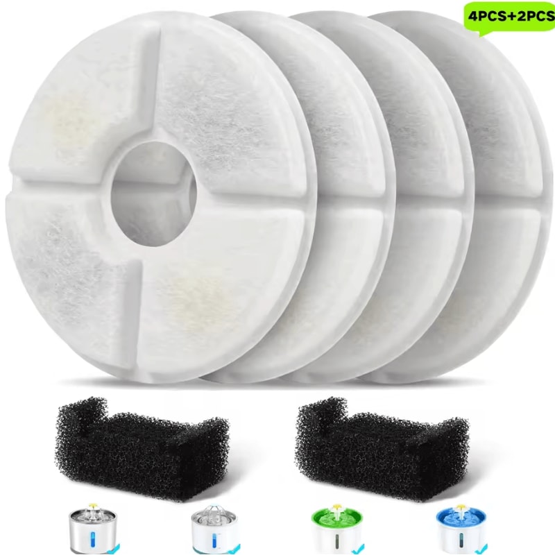 PureFlow Cat Water Fountain Filter Replacement Set For 24L Pet Fountains 3
