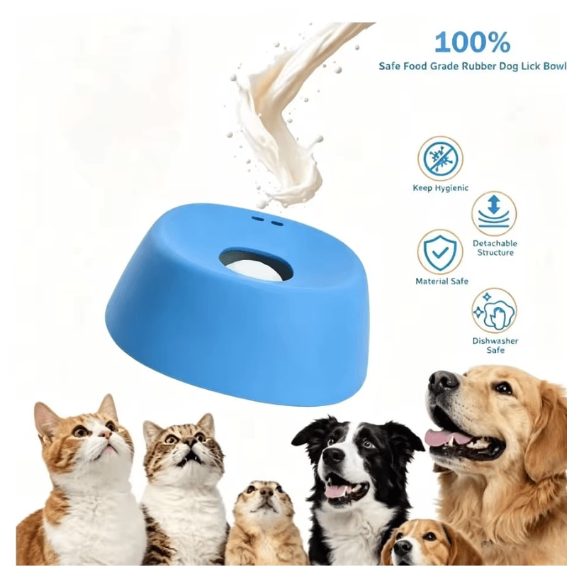 SlowPaw AntiChoking Slow Feeder Lick Bowl For Dogs Cats 0