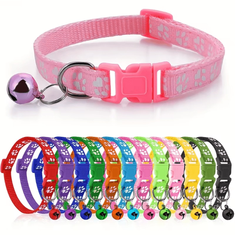 PawTag Soft Puppy ID Collar Set With Bells 12 Adjustable Whelping Collars 0