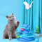 SpinHunt 4Layer Interactive Cat Turntable Toy With Feather Teaser 0