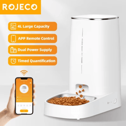 rojeco smart wifi automatic cat feeder with remote app control