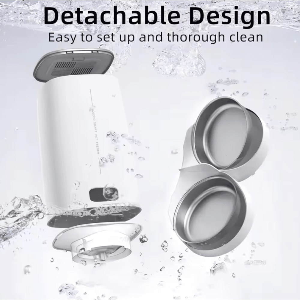 ROJECO Smart Dual Bowl WiFi Automatic Pet Feeder 3