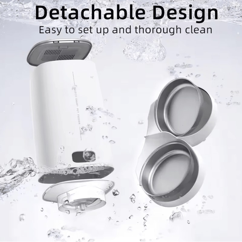 ROJECO Smart Dual Bowl WiFi Automatic Pet Feeder 3
