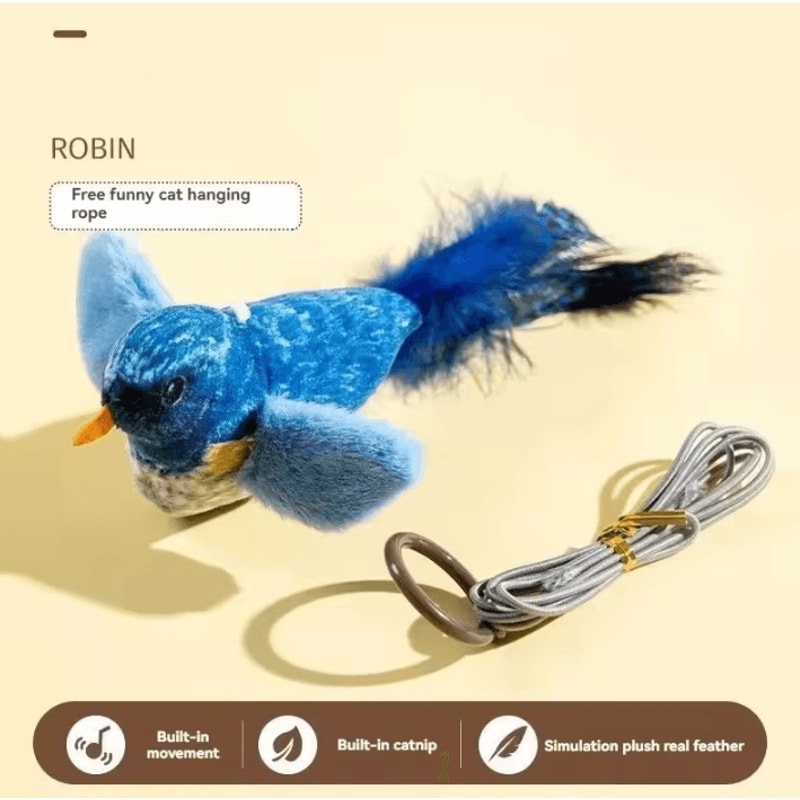 Interactive Chirping Bird Cat Toy With Catnip For Indoor Cats 5