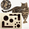 Interactive Cat Nail File Puzzle Box With Bell Ball Maze Tunnel 0