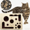 Interactive Cat Nail File Puzzle Box With Bell Ball Maze Tunnel 0