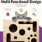 Interactive Cat Nail File Puzzle Box With Bell Ball Maze Tunnel 3