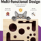 Interactive Cat Nail File Puzzle Box With Bell Ball Maze Tunnel 3