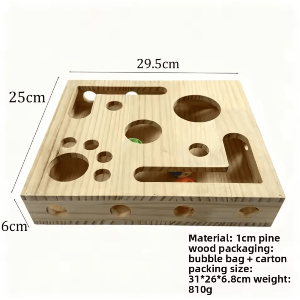 Interactive Cat Nail File Puzzle Box With Bell Ball Maze Tunnel 4