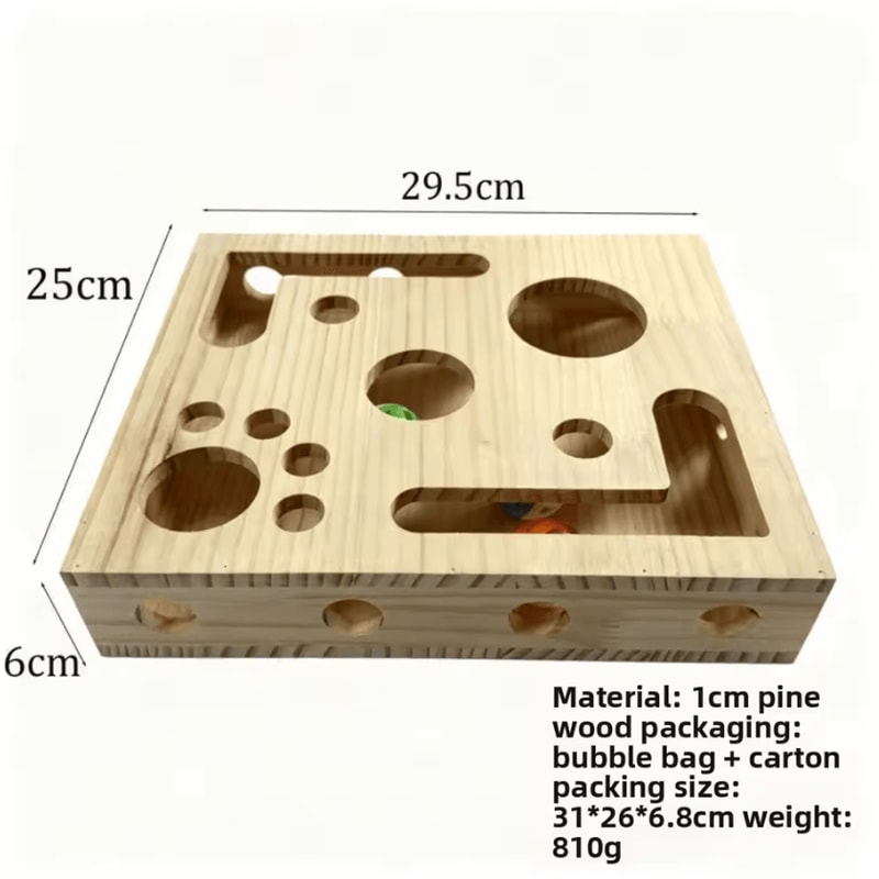 Interactive Cat Nail File Puzzle Box With Bell Ball Maze Tunnel 4