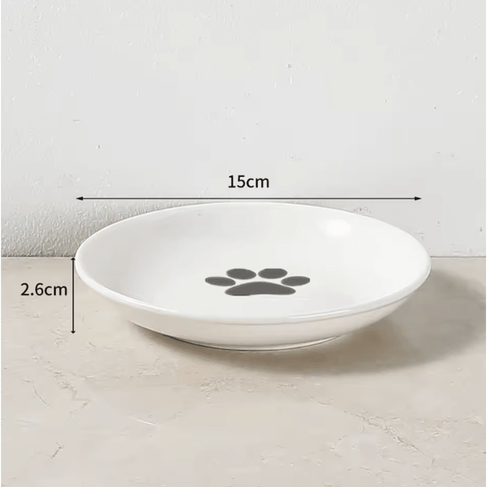 WhiskerFriendly Elevated Ceramic Cat Bowl With AntiTip Stand 3
