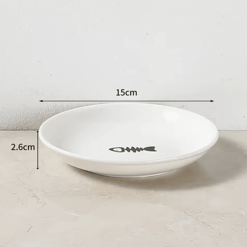 WhiskerFriendly Elevated Ceramic Cat Bowl With AntiTip Stand 4