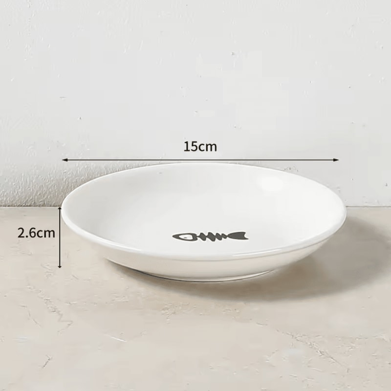 WhiskerFriendly Elevated Ceramic Cat Bowl With AntiTip Stand 4