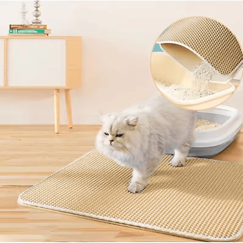 Waterproof DoubleLayer Cat Litter Trapping Mat 5
