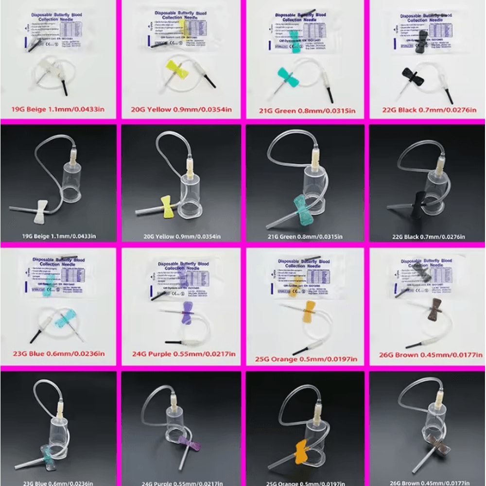Disposable Veterinary Butterfly Blood Collection Needles 50PCS 0