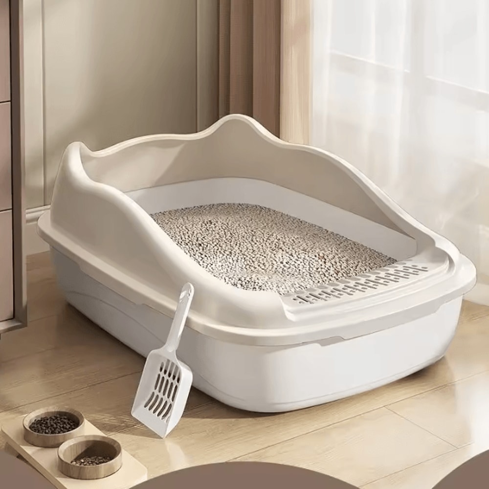 AntiSplash Cat Litter Box Tray For Kittens Indoor Cats 1