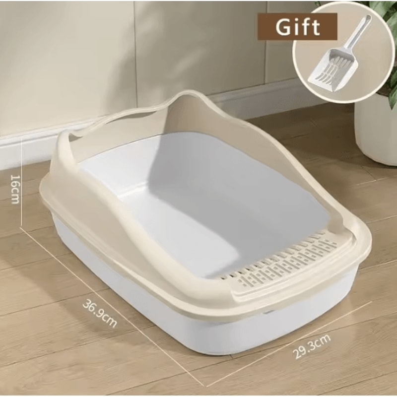 AntiSplash Cat Litter Box Tray For Kittens Indoor Cats 3