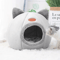 Cute Cat Head Shape SemiEnclosed Warm Cat Bed House 2