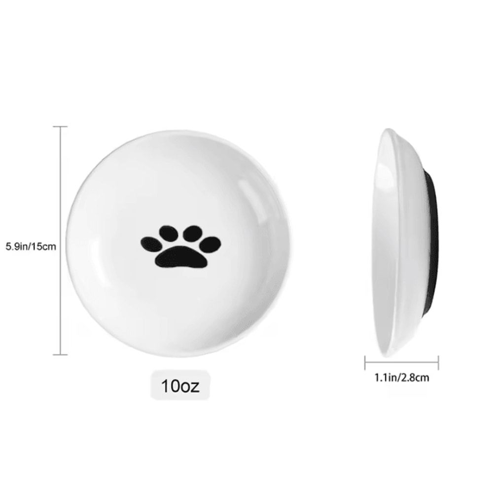 Elevated Ceramic Pet Feeding Bowl With NonSlip Silicone Base 4