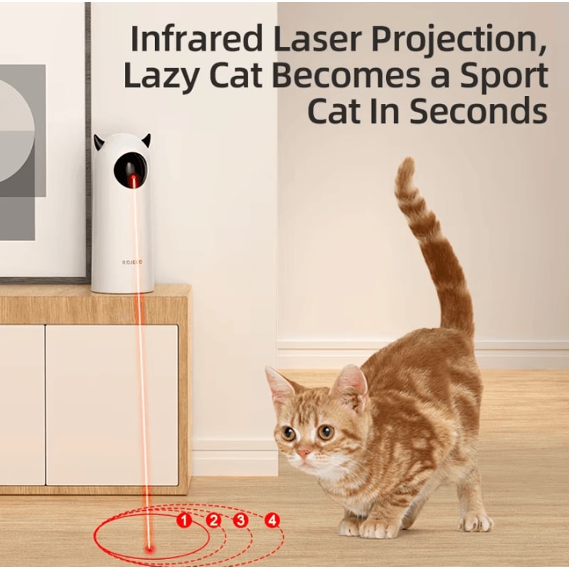 ROJECO Smart LED Laser Cat Toy For Interactive Indoor Play 1